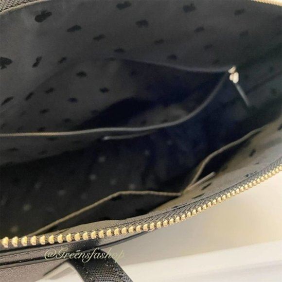 Kate spade shimmy glitter tote shoulder bag black new - Picture 8 of 11